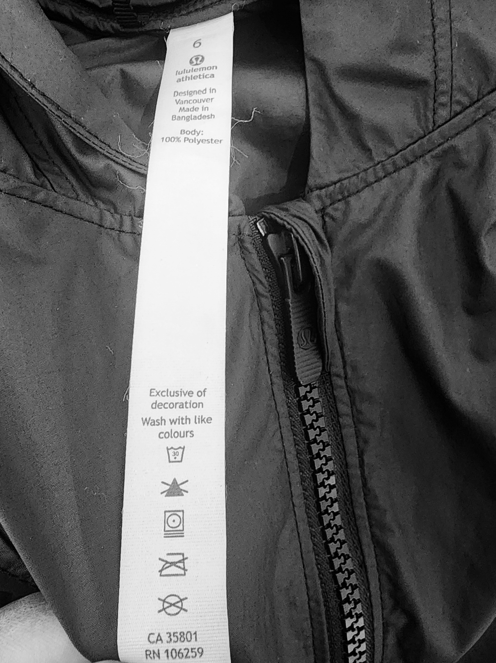 lululemon athletica Black Hooded Zip Jacket - Picture 5 of 6